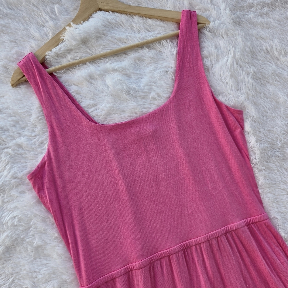 Jason Wu Barbie Pink Ruffle Hem Tiered Maxi Dress - Picture 2 of 8